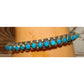 Navajo Cast Sterling Snake Eye Turquoise Carinated Cuff Bracelet Ray Betsoi 38Gr Native American