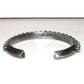 Navajo Cast Sterling Snake Eye Turquoise Carinated Cuff Bracelet Ray Betsoi 38Gr Native American