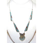 Navajo Charlie Singer Turquoise Coral Inlay Necklace Native