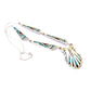 Navajo Charlie Singer Turquoise Coral Inlay Necklace Native