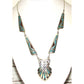 Navajo Charlie Singer Turquoise Coral Inlay Necklace Native