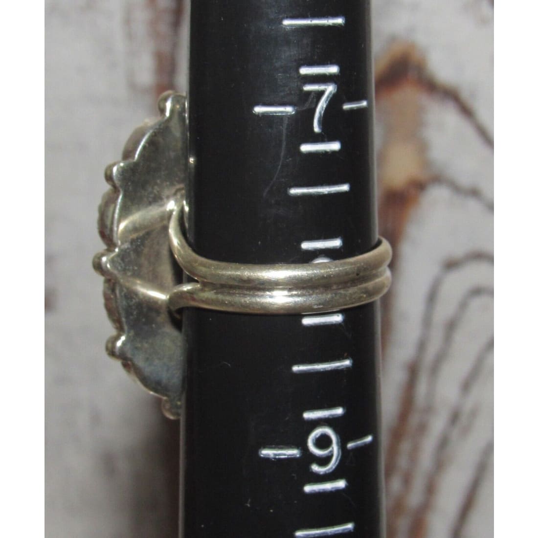 Navajo Cluster Ring Sz 8 Purple Spiny Oyster Kingman 