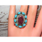 Navajo Cluster Ring Sz 9 Purple Spiny Oyster Turquoise 