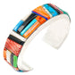 Navajo Cobblestone Inlay Cuff Bracelet Spiny Oyster