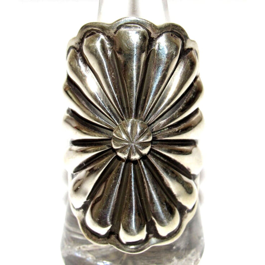 Navajo Concho Ring Sz 9 Sterling Silver Donovan Cadman 