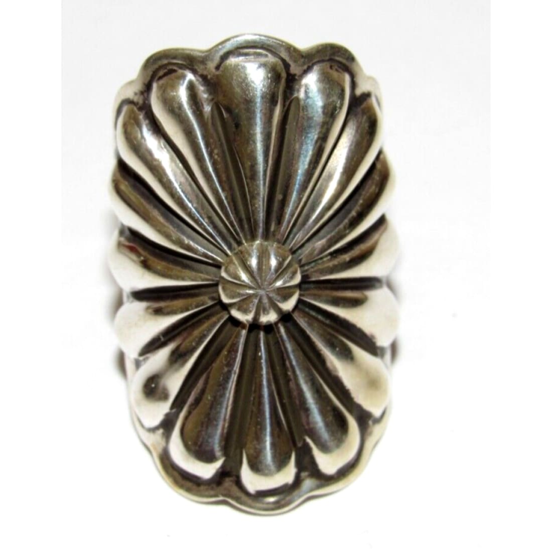 Navajo Concho Ring Sz 9 Sterling Silver Donovan Cadman 