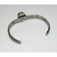 Navajo Dendritic Opal Bracelet Sterling Silver Stacker Cuff G. Nez Sand Cast Native American