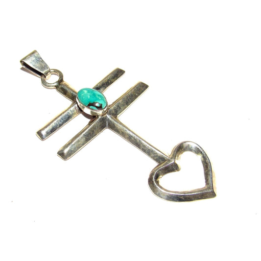 Navajo Dragonfly Cross Pendant Sterling Silver Royston 
