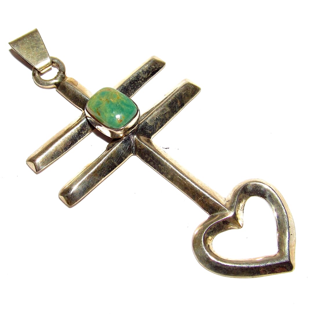 Navajo Dragonfly Cross Pendant Sterling Silver Royston 