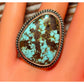 Navajo Gem Grade Number 8 Turquoise Ring Sunshine Reeves 