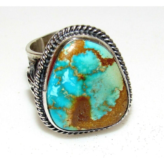 Navajo Gem Grade Royston Ring Sunshine Reeves Size 7 Sterling Silver Native Native American