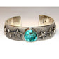 Navajo Gem Grade Royston Tufa Cast Sterling Stars Cuff 