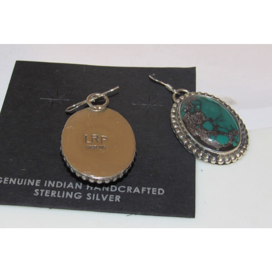 Navajo Gem Grade Royston Turquoise Dangle Earrings Sterling