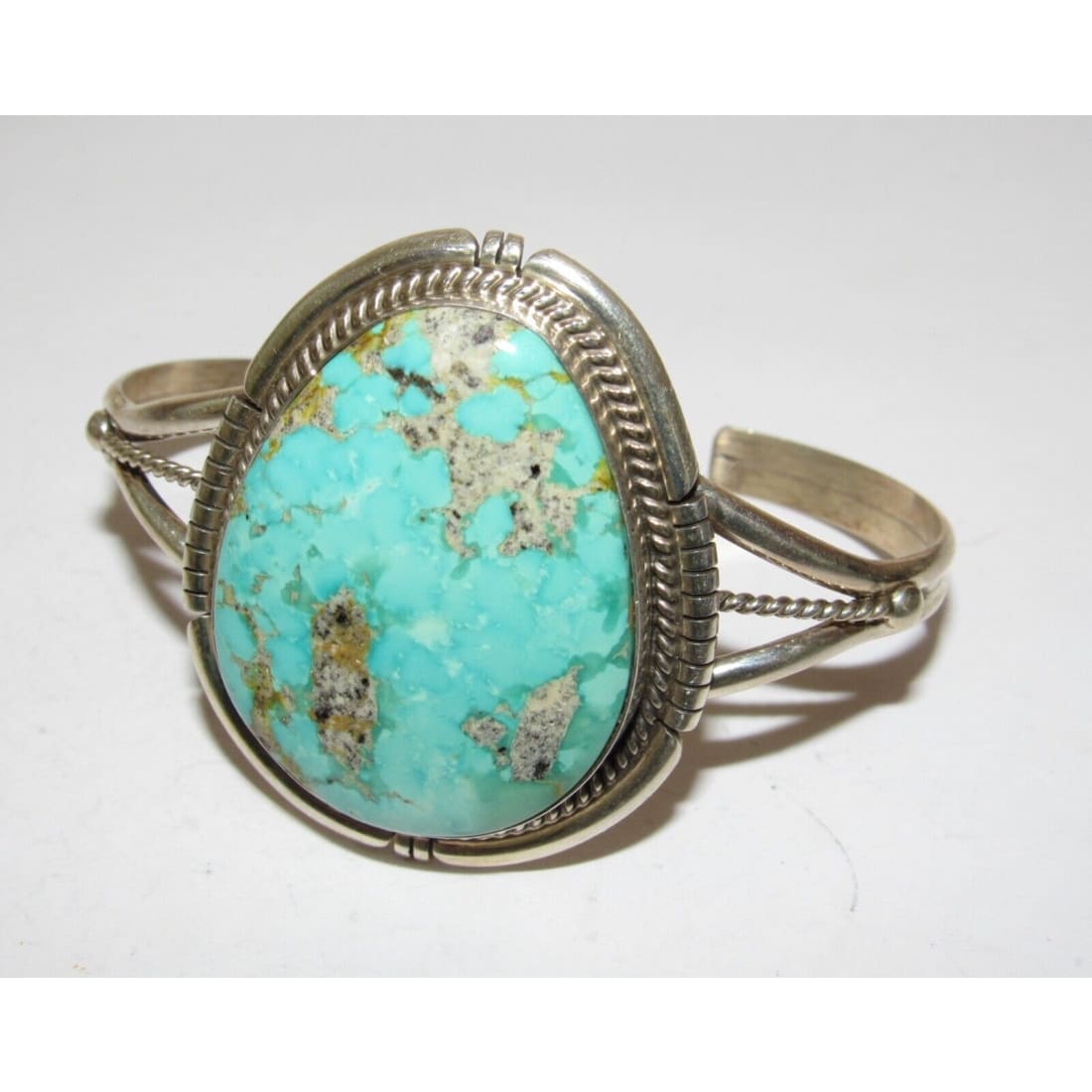 Navajo Gem Grade Royston Turquoise Sterling Cuff Bracelet 