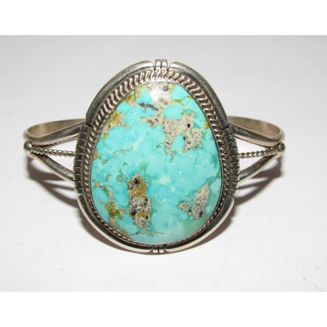 Navajo Gem Grade Royston Turquoise Sterling Cuff Bracelet 