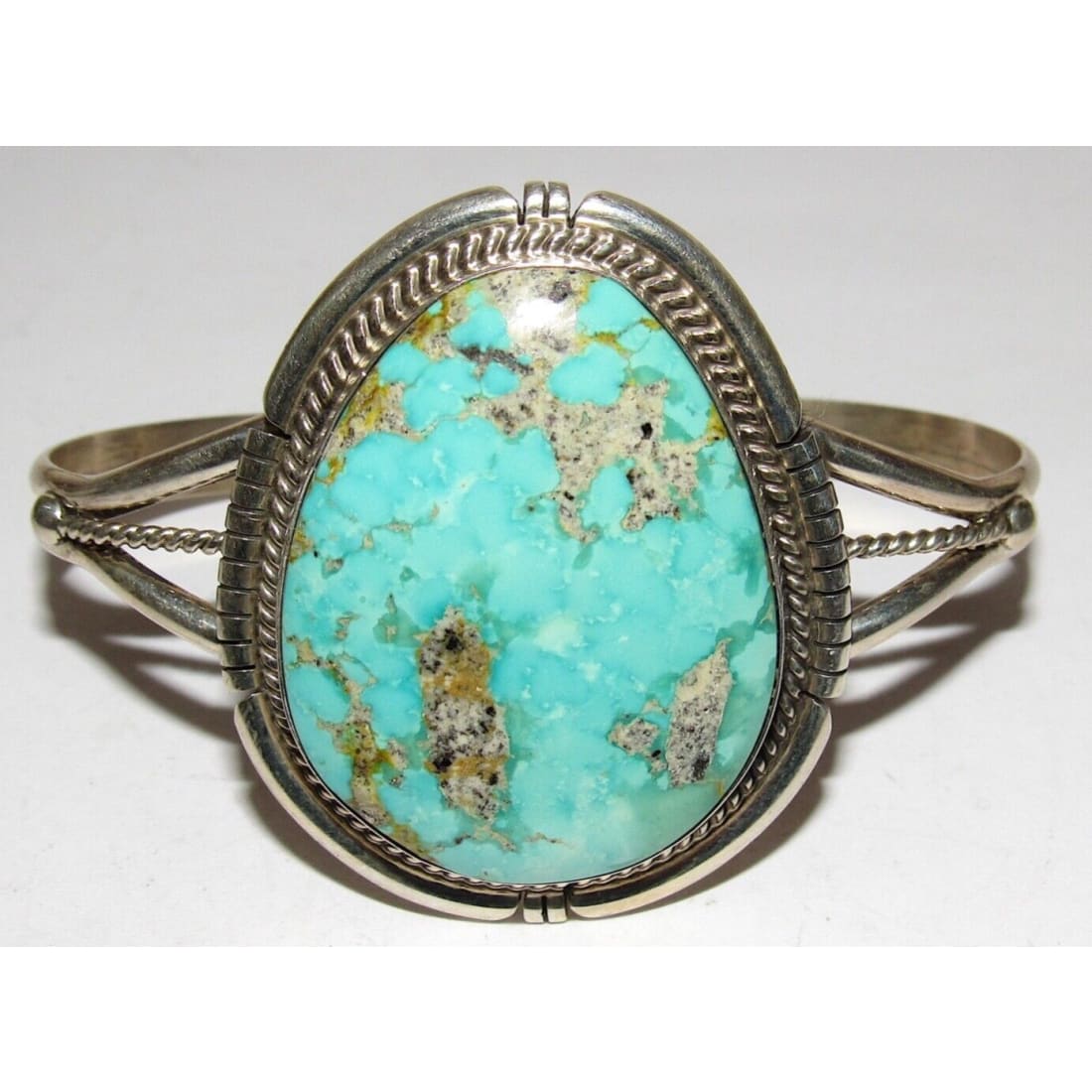 Navajo Gem Grade Royston Turquoise Sterling Cuff Bracelet 