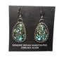 Navajo Gem Grade Spiderweb Kingman Turquoise Dangle Earrings