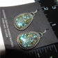 Navajo Gem Grade Spiderweb Kingman Turquoise Dangle Earrings