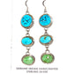 Navajo Green & Blue Turquoise Earrings Kingman Royston 