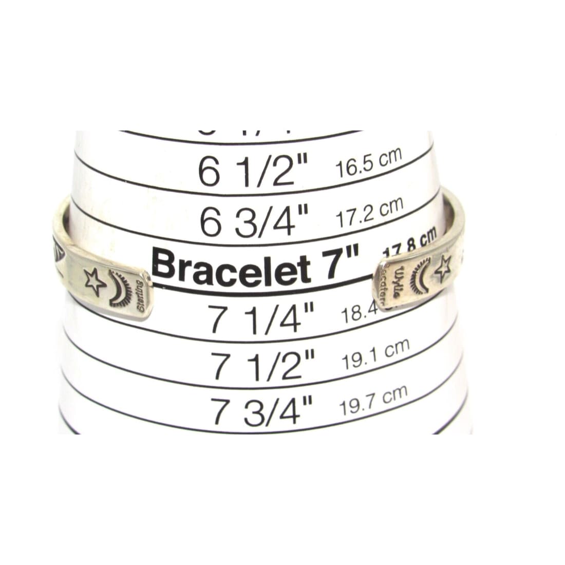 Navajo Hand Stamped Ingot Stacker Cuff Bracelet Signed 