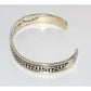 Navajo Hand Stamped Ingot Stacker Cuff Bracelet Signed 