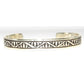 Navajo Hand Stamped Ingot Stacker Cuff Bracelet Signed 