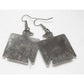 NAVAJO Hand Stamped Sterling Silver Royston Turquoise Thunderbird EARRINGS Native American