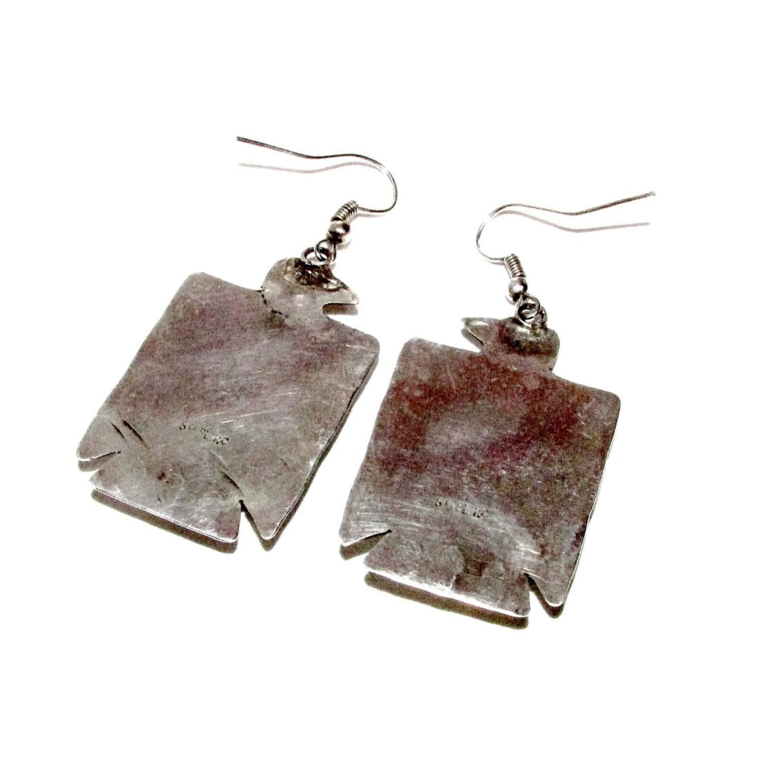 NAVAJO Hand Stamped Sterling Silver SPINY OYSTER Thunderbird