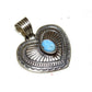 Navajo Heart Pendant Golden Hills Turquoise Sterling Silver 