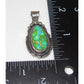 Navajo High Grade Sonoran Gold Turquoise Pendant Sterling 