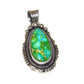 Navajo High Grade Sonoran Gold Turquoise Pendant Sterling 