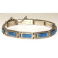 Navajo Inlay Link Bracelet Lapis Sterling Silver Calvin 