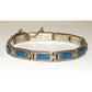 Navajo Inlay Link Bracelet Lapis Sterling Silver Calvin 