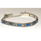 Navajo Inlay Link Bracelet Lapis Sterling Silver Calvin 