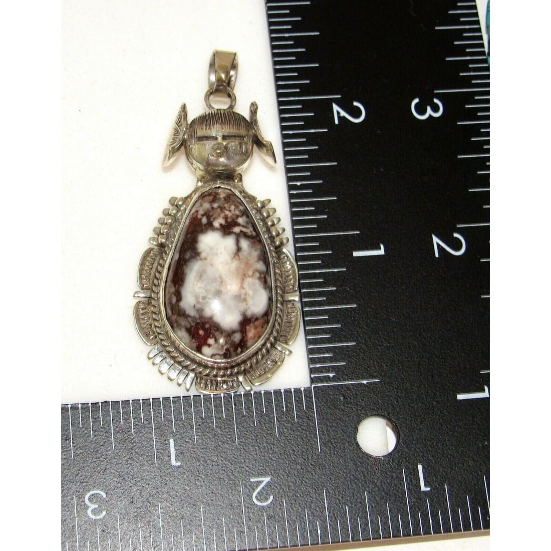 Navajo Kachina Pendant Wild Horse Stone Sterling Silver 