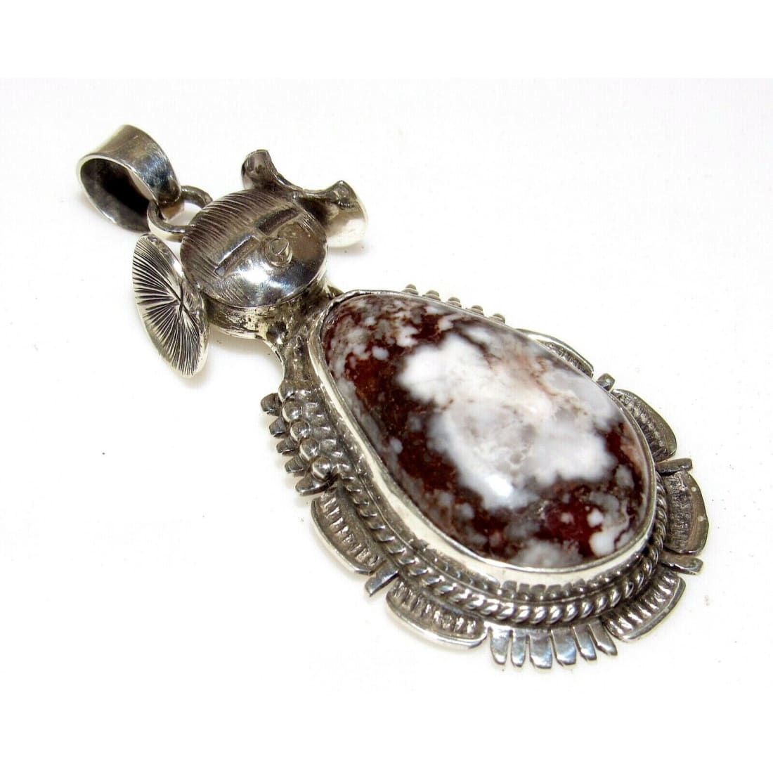 Navajo Kachina Pendant Wild Horse Stone Sterling Silver 