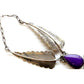 Navajo Kenneth Jones Sugilite Necklace Sterling Silver 17L 