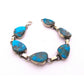 Navajo Kingman Turquoise Adjustable Link Bracelet Sterling