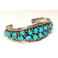Navajo Kingman Turquoise Cluster Cuff Bracelet Anita 