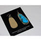 Navajo Kingman Turquoise Dangle Earrings Sterling Silver L