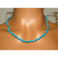 Navajo Kingman Turquoise Heishi Necklace 19 Sterling Silver