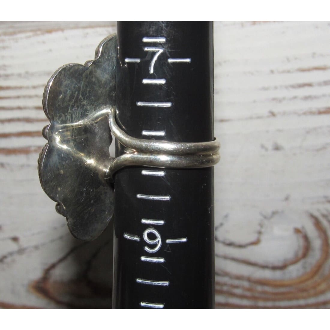 Navajo Kingman Turquoise Naja Ring Size 8 Sterling Silver Native American Native American