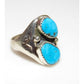 Navajo Kingman Turquoise Ring Size 10 Sterling Silver Native