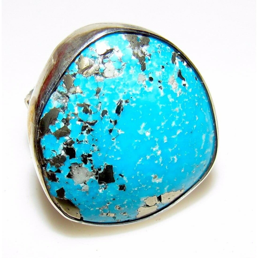 Navajo Kingman Turquoise Ring Size 6 Sterling Silver Native 