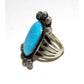 Navajo Kingman Turquoise Ring Size 7 Sterling Silver M. 