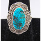 Navajo Kingman Turquoise Ring Sz 9 Sterling Silver Native