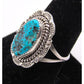 Navajo Kingman Turquoise Ring Sz 9 Sterling Silver Native