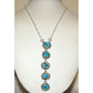 Navajo Kingman Turquoise Small Lariat Necklace Sterling 