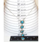 Navajo Kingman Turquoise Small Lariat Necklace Sterling 