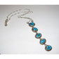 Navajo Kingman Turquoise Small Lariat Necklace Sterling 